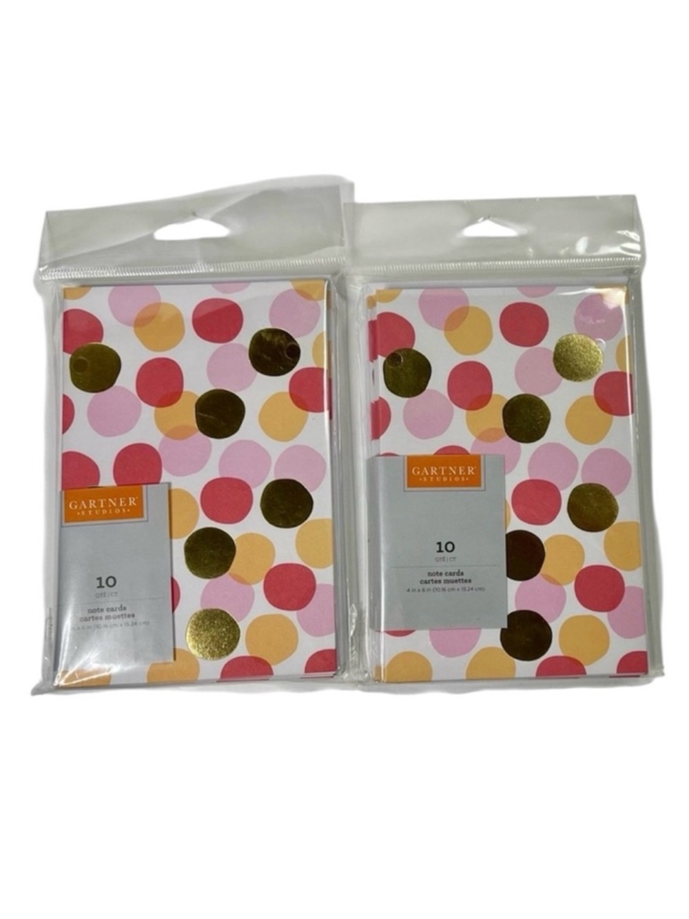 Note Cards Stationery Polka Dot Multicolor by Gartner Studios Blank Inside